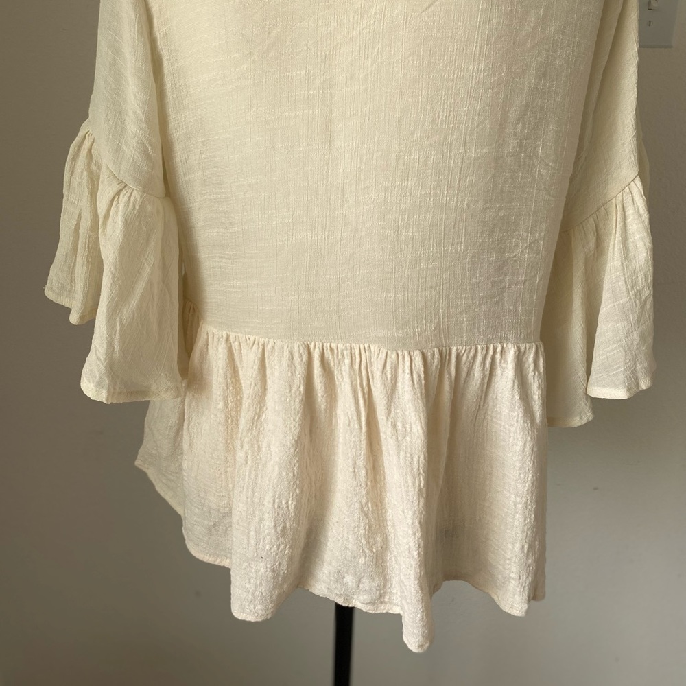 Umgee Leopard Print & Cream Top / Size Large - image 6